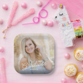 2025年モダン卒業のScript Photo Class ペーパープレート (パーティー)