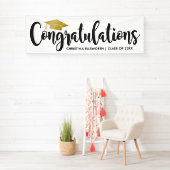 2025年モダン卒業カスタムおめでとう 横断幕 (インサイチュ)