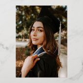 2025年モダン卒業パーティーのゴールドフォイルクラス 箔招待状 (裏面)