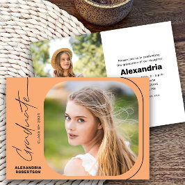 2025年モダン卒業パーティーのScript Photo Class 招待状