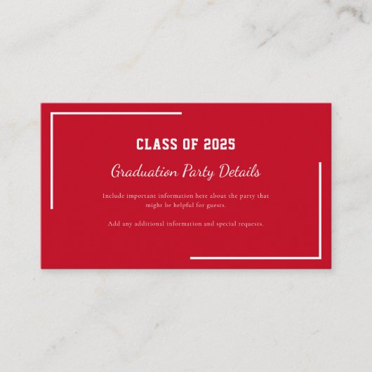 2025年モダン卒業プログラム エンクロージャーカード (正面)