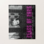 2025年モダン卒業写真のマゼンタネオンクラス ジグソーパズル (縦)