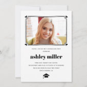 2025年モダン卒業写真のGRADATE Class 招待状 (裏面)