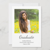 2025年モダン卒業発表の写真クラス 招待状 (正面)