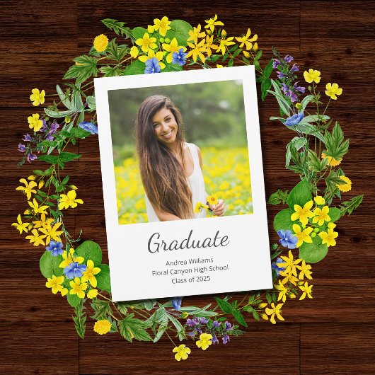 2025年モダン卒業発表の写真クラス 招待状