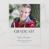 2025年モダン卒業1写真卒業 ポストカード (正面)