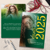 2025年モダン卒業2写真イエローグリーン2025 案内状