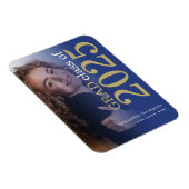 2025年モダン卒業2枚の写真ブルー金ゴールド マグネット (右側)