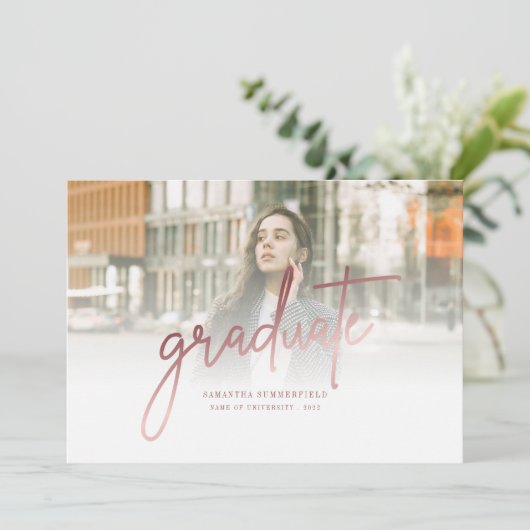 2025年モダン卒業2枚 案内状 (スタンド正面)