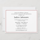 2025年モダン卒業PHOTO卒業会のクラス 招待状 (裏面)