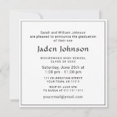 2025年モダン卒業PHOTO卒業会のクラス 招待状 (裏面)