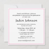 2025年モダン卒業PHOTO卒業会のクラス 招待状 (裏面)