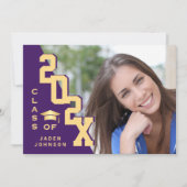 2025年モダン卒業PHOTO卒業会のクラス 招待状 (正面)