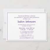 2025年モダン卒業PHOTO卒業会のクラス 招待状 (裏面)