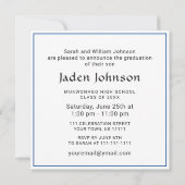 2025年モダン卒業PHOTO卒業会のクラス 招待状 (裏面)