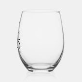 2025年モダン年卒業クラス ステムなしワイングラス (左)