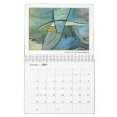 2025年モダン抽象芸術カラフルア絵を描ート カレンダー (1月 2027)