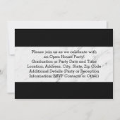 2025年モダン数額写真卒業 招待状 (裏面)