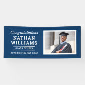 2025年モダン海軍クラス卒業カスタム写真 横断幕 (横)