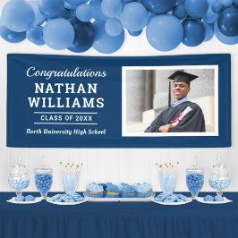 2025年モダン海軍クラス卒業カスタム写真 横断幕