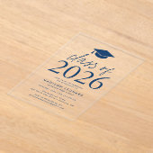 2025年モダン海軍卒業党のクラス アクリル招待状 (レイダウン)