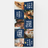 2025年モダン海軍金ゴールドフォトバナー 横断幕 (縦)