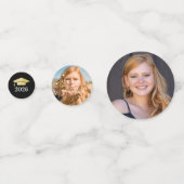 2025年モダン金ゴールドカスタム写真卒業パーティー コンフェッティ (正面)