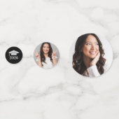 2025年モダン銀カスタム写真卒業パーティー コンフェッティ (正面)