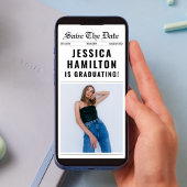 2025年ユニークの新聞クラス卒業写真 セーブザデート