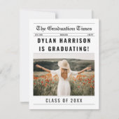 2025年ユニーク新聞学級 招待状 (正面)