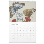 2025年ヴィンテージ自己成長引用文カスタムカレンダー カレンダー (2月 2027)