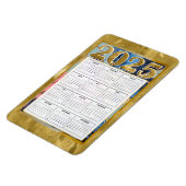 2025年一覧カレンダー年始マグネット マグネット (左側)