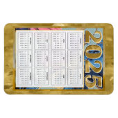 2025年一覧カレンダー年始マグネット マグネット (横)