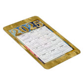 2025年一覧カレンダー年始マグネット マグネット (右側)