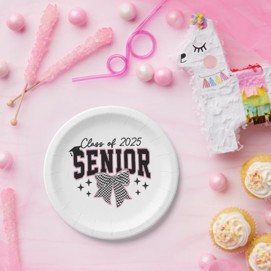 2025年上級弓コケット卒業のクラス ペーパープレート (パーティー)