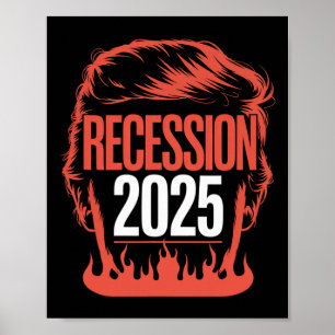 2025年不況、ありがとうトランプ 皮肉な政治風刺 ポスター