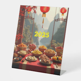 2025年中国のおめでとう 台座サイン