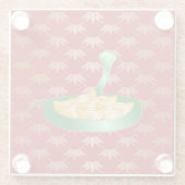 2025年中国のの新年おめでとう金 ガラスコースター (裏面)