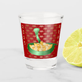 2025年中国のの新年おめでとう金 ショットグラス