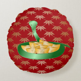 2025年中国のの新年おめでとう金 ラウンドクッション