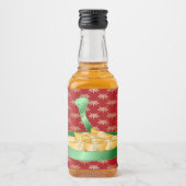 2025年中国のの新年おめでとう金 リキュールボトルラベル (正面)