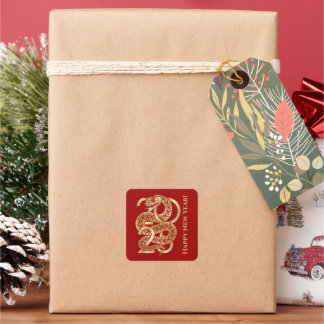 2025年中国のの新年 スクエアシール