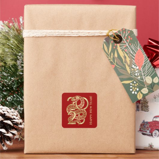 2025年中国のの新年 スクエアシール (クリスマス)