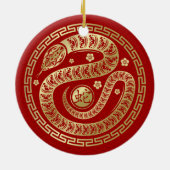 2025年中国のの新年 セラミックオーナメント (裏面)