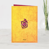 2025年中国のスネーク旧正月はっきりした黄クール シーズンカード (裏面)