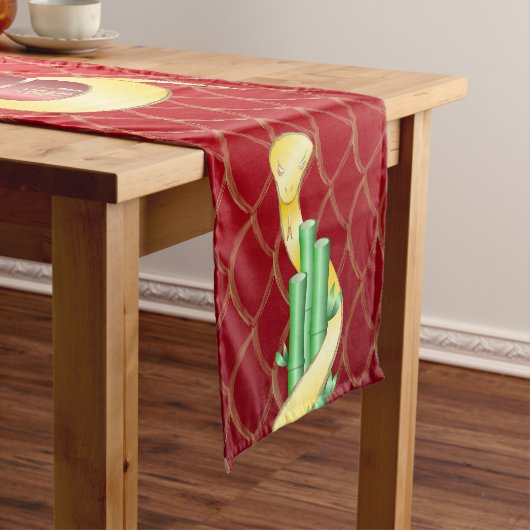 2025年中国の初のラッキー竹 ショートテーブルランナー (インサイチュ)