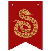 2025年中国の初の金ゴールドヘビ バンティングフラッグ (第1の旗)