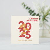 2025年中国の初夏の赤とモダン金ゴールド シーズンカード (スタンド正面)