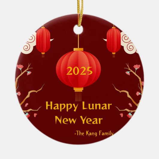 2025年中国の初 セラミックオーナメント (正面)
