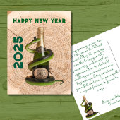 2025年中国の正月の蛇月お祝い シーズンポストカード